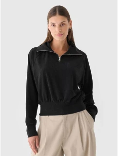 Dámská velurová mikina model 21432528 bez kapuce - 4F