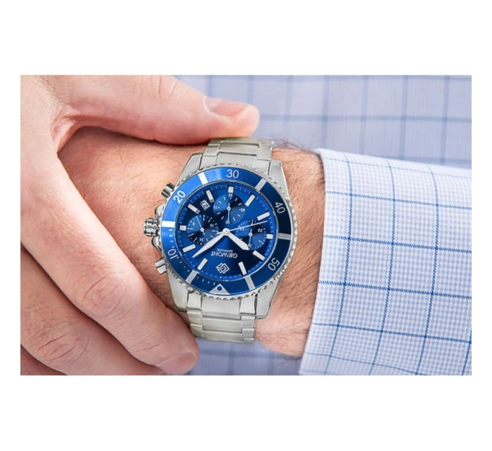 Pánské hodinky Chronograph Sapphire Silver Blue model 21807537 - Giewont Pánské hodinky Chronograph Sapphire Silver Blue model 21807537 - Giewont