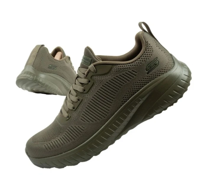 Pánska športová obuv Skechers Bobs Squad Chaos olive lightweight