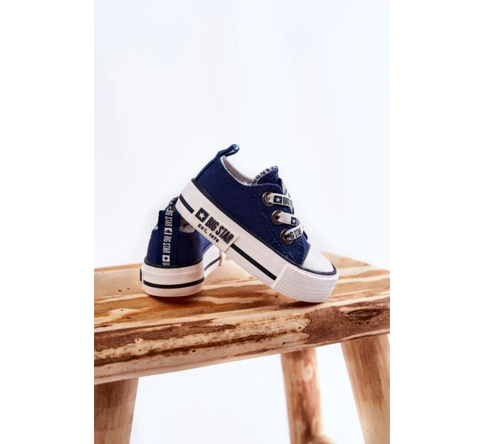 Dziecięce Materiałowe Trampki BIG STAR KK374050 Granatowe