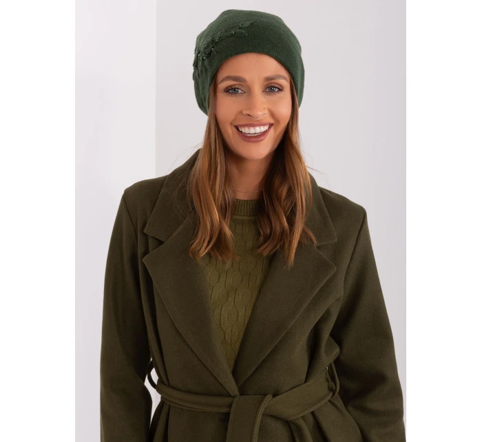 Czapka AT CZ model 18985159 ciemny zielony - FPrice