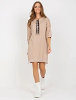 Šaty RV SK 6273.47P béžové - FPrice