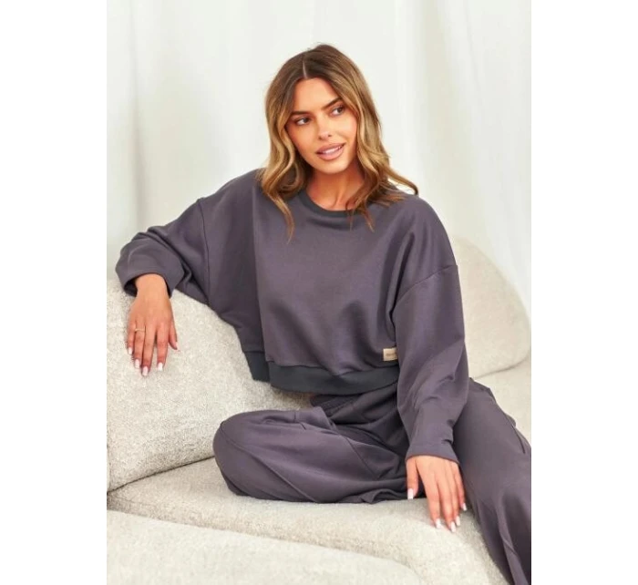 Dámska tepláková súprava DRS.7360 Tmavo šedá - Doctor nap