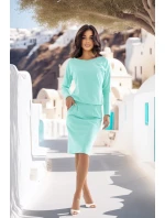 Teplákové šaty s dlouhým rukávem a kapsami  střih s výstřihem na zádech MINT model 21266587 - numoco