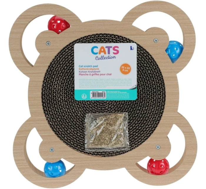 INTERAKTÍVNA HRAČKA PRE MAČKY 4 LOPTIČKY 35,5X35,5X4CM