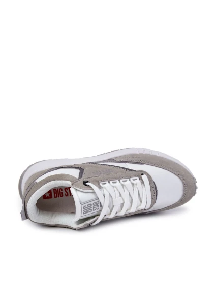 Męskie Sportowe Buty Big Star KK174021 Biało-Szare