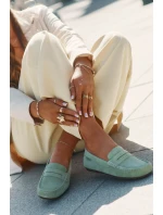 Dámské Semišové Mokasíny Big Star model 21693792 Zelené - Big Star Shoes