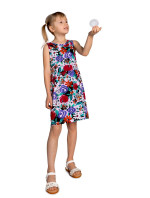 Yoclub Letné dievčenské šaty bez rukávov UDK-0011G-A100 Viacfarebné