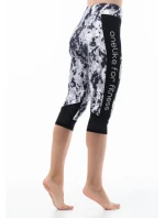 Dámske krátke čiernobiele športové legíny A6103 - Litex
