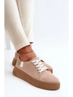 Trampki Damskie MEMORY FOAM SYSTEM BIG STAR NN276002 Ciemnobeżowe