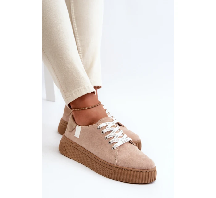 Trampki Damskie MEMORY FOAM SYSTEM BIG STAR NN276002 Ciemnobeżowe