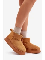 Nízké dámské sněhule na platformě s podšívkou Camel model 21673113 - EVENTO