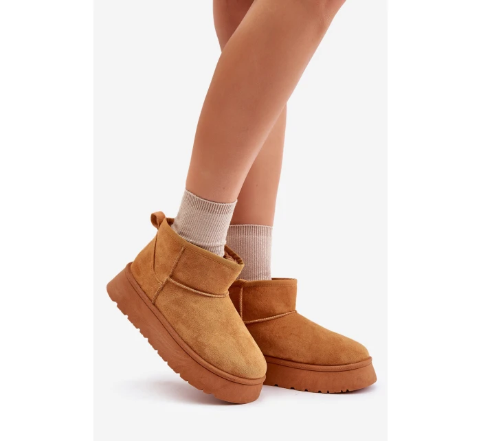 Nízké dámské sněhule na platformě s podšívkou Camel model 21673113 - EVENTO