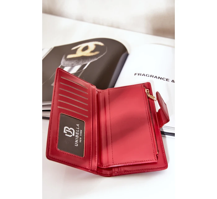 Portfel Damski Z Eko Skóry Czerwony Kalinessa