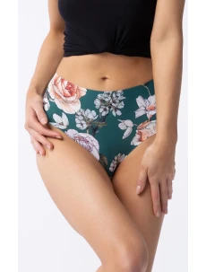 Dámske nohavičky Tea Rose Simple Brasil Maxi Green so vzorom - Julimex