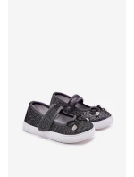 Dziecięce Balerinki Z Kokardką Czarne Amirinas Dziecięce Balerinki Z Kokardką Czarne Amirinas