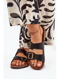 Dámské Sandály Na Platformě S Přezkami Černé model 21704326 - EVENTO