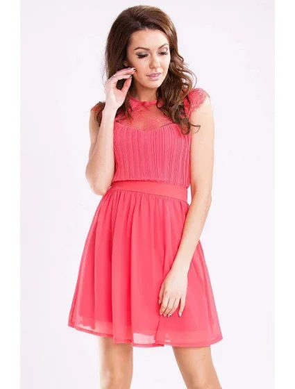 Dámské společenské šaty s sukní EMAMODA malinové  / L model 15042734 - YNS