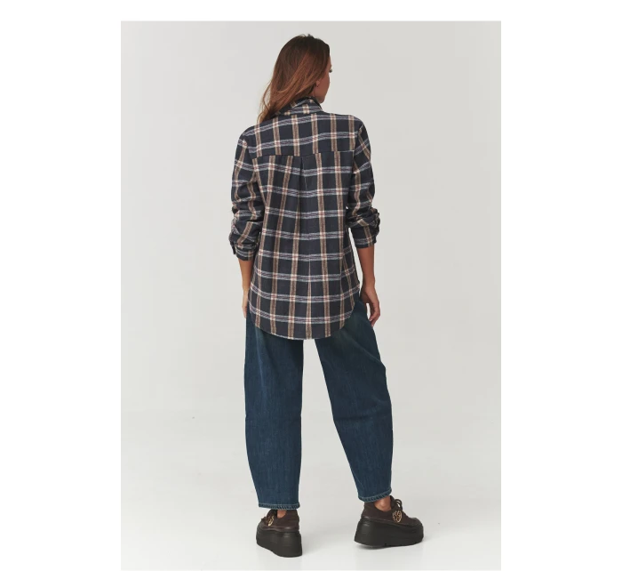 Košeľa s dlhým rukávom model 219730 Makadamia