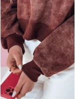 Dámská oversize mikina se srdcem vínová Dstreet model 21988163 - FashionStreet