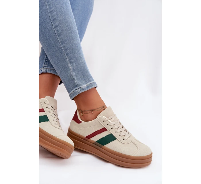 Dámské tenisky na platformě Béžové Janivelle