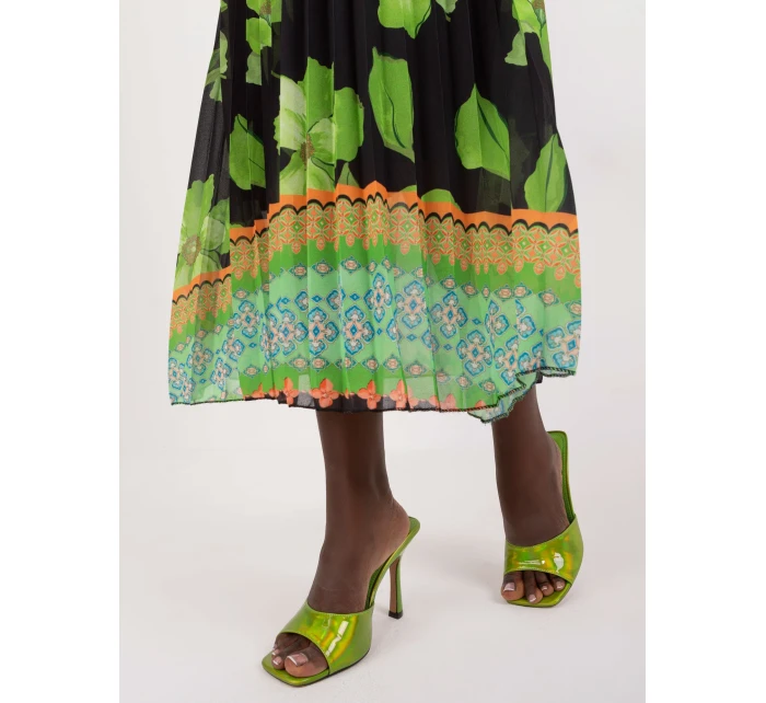 Sukienka DHJ SK  czarno zielony model 20105439 - FPrice