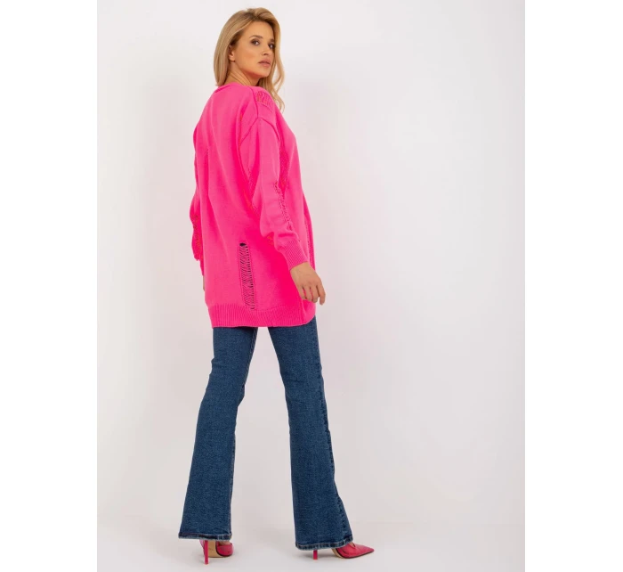 Dámsky kardigan LC SW 8042.69 fluo ružová - FPrice