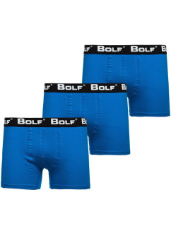Štýlové pánske boxerky 0953 3ks - modrá,