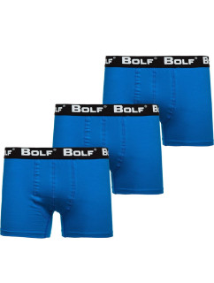 Štýlové pánske boxerky 0953 3ks - modrá,