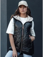Dámská prošívaná vesta s kapucí černá Dstreet model 21979403 - FashionStreet