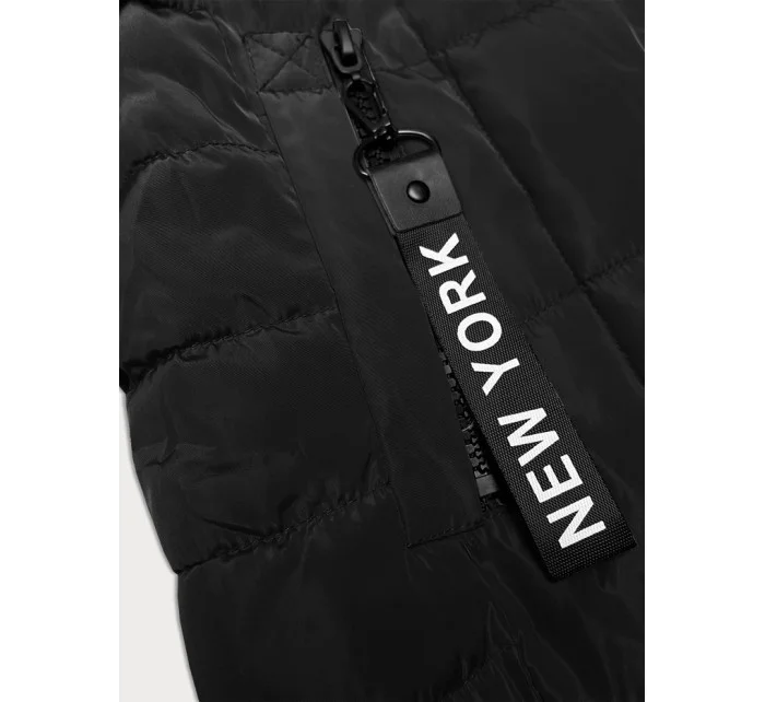 Černá dámská vesta s kapucí model 19447093 - S'WEST