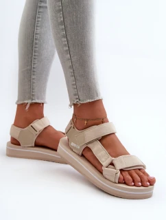 Damskie Sandały Na Platformie Big Star NN274A535 Beżowe