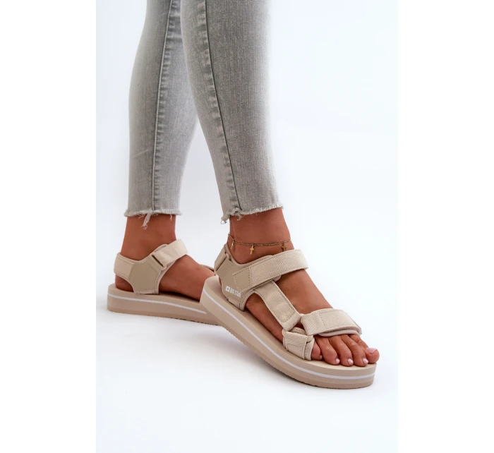 Damskie Sandały Na Platformie Big Star NN274A535 Beżowe