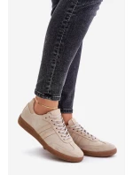 Nízké dámské semišové tenisky béžové model 21679949 - Zazoo Nízké dámské semišové tenisky béžové model 21679949 - Zazoo