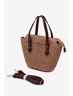 Košíková taška z pleteniny hnědá Lucienne