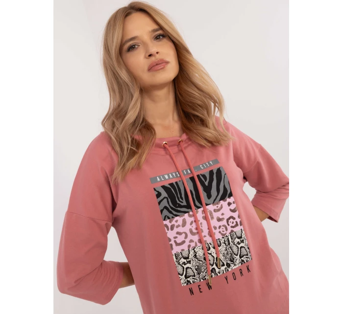 Blúzka CLM BZ 1270.39P tmavoružová