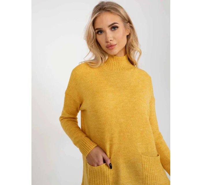 Dámsky sveter RV SW 7051 žltý - FPrice Dámsky sveter RV SW 7051 žltý - FPrice