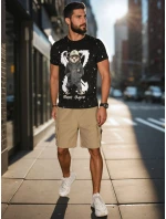 Pánské látkové bojové šortky khaki Dstreet model 21988589 - FashionStreet