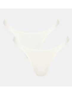 Dámske GO Casual Tiny Thong 2P - WHITE - ecru 00GZ - SLOGGI