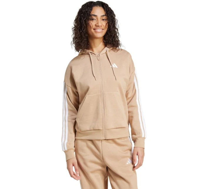 Mikina adidas Essentials s 3 prúžkami a celoprepínacím fleecovým šiltom W JX7706 Mikina adidas Essentials s 3 prúžkami a celoprepínacím fleecovým šiltom W JX7706