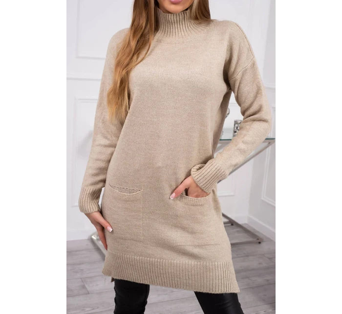 model 18745568 svetr béžový - K-Fashion