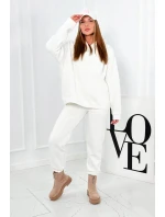 Izolovaná bavlnená súprava, mikina + nohavicami Brooklyn ecru Izolovaná bavlnená súprava, mikina + nohavicami Brooklyn ecru