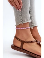 Damskie Płaskie Sandały Japonki 83507 Ipanema Class Blown Up Sandal Fem Brązowe