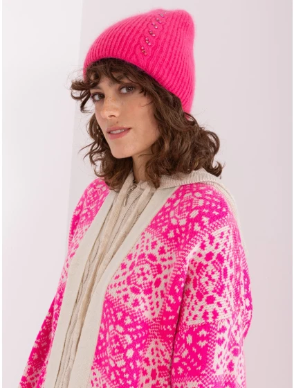 Czapka AT CZ model 19011947 ciemny różowy - FPrice Czapka AT CZ model 19011947 ciemny różowy - FPrice