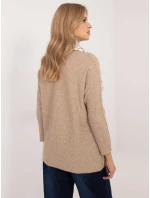 Bluzka DHJ BZ model 20608989 camelowy - FPrice Bluzka DHJ BZ model 20608989 camelowy - FPrice