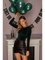 Leather Wrap Mini Skirt black model 15107515 - Moe Leather Wrap Mini Skirt black model 15107515 - Moe