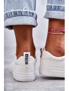 Dámske kožené tenisky Big Star - biele
