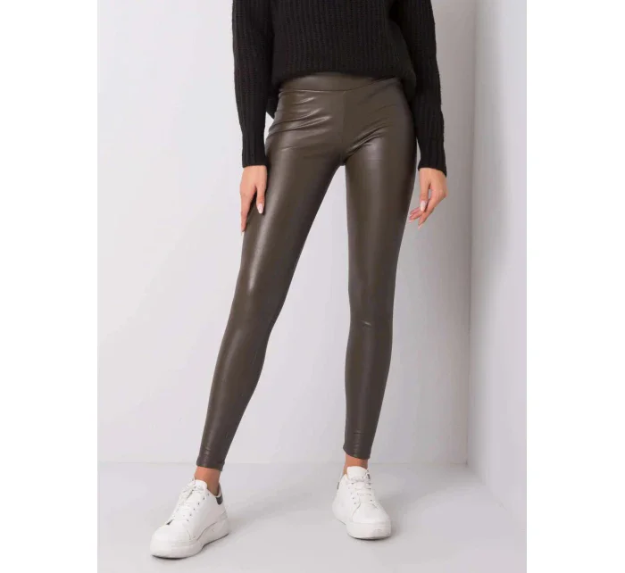 Dámske legíny RV LG 6007.11 Tmavá khaki zelená - Rue Paris Dámske legíny RV LG 6007.11 Tmavá khaki zelená - Rue Paris