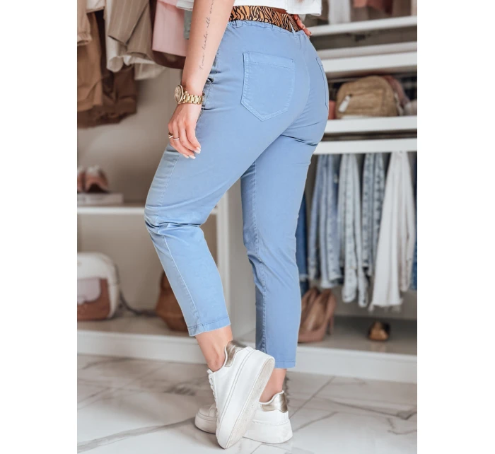 Dámské kalhoty s páskem modré Dstreet model 21987153 - FashionStreet