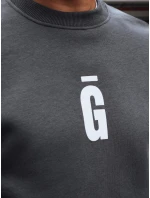 Pánská grafitová mikina s potiskem Dstreet model 21993004 - FashionStreet